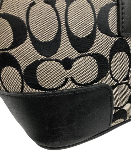 COACH（コーチ）COACH (コーチ) シグネチャーハンドバッグ ブラックの古着・服飾アイテム