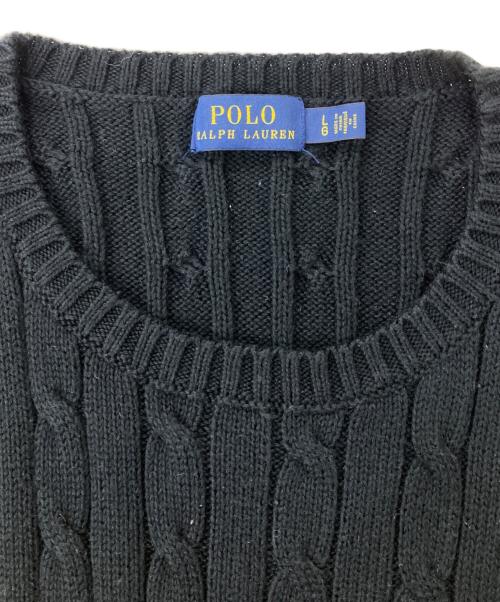 POLO RALPH LAUREN（ポロ・ラルフローレン）POLO RALPH LAUREN (ポロ・ラルフローレン) ニット ブラック サイズ:LGの古着・服飾アイテム