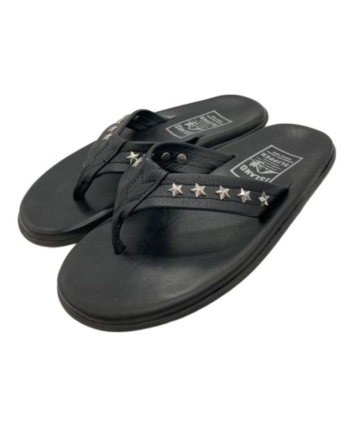 ISLAND SLIPPER（アイランドスリッパ）ISLAND SLIPPER (アイランドスリッパ) スタースタッズトングサンダル ブラック サイズ:6の古着・服飾アイテム