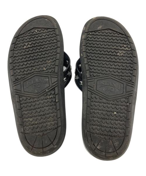 ISLAND SLIPPER（アイランドスリッパ）ISLAND SLIPPER (アイランドスリッパ) スタースタッズトングサンダル ブラック サイズ:6の古着・服飾アイテム