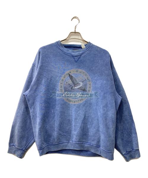 Eddie Bauer（エディーバウアー）Eddie Bauer (エディーバウアー) 80s/黒タグ/スウェット ブルー サイズ:Mの古着・服飾アイテム