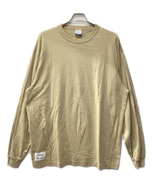 Champion（チャンピオン）Champion (チャンピオン) WTAPS (ダブルタップス) コラボロングスリーブカットソー ベージュ サイズ:XLARGEの古着・服飾アイテム