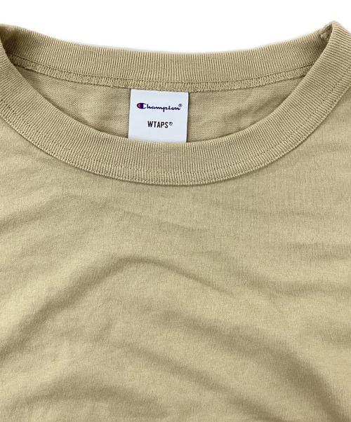 Champion（チャンピオン）Champion (チャンピオン) WTAPS (ダブルタップス) コラボロングスリーブカットソー ベージュ サイズ:XLARGEの古着・服飾アイテム