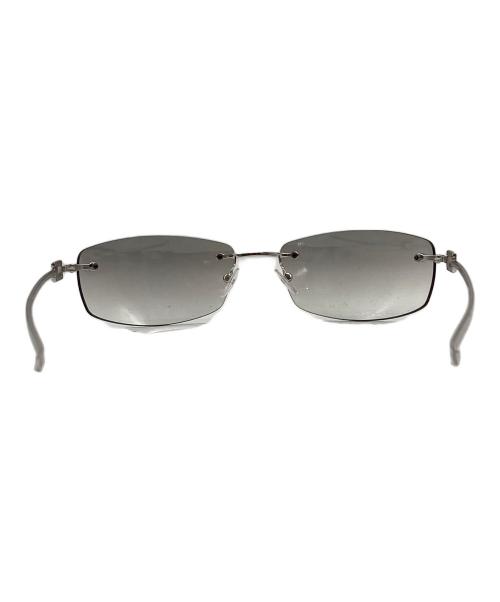 GUCCI（グッチ）GUCCI (グッチ) ラインストーンリムレスサングラス グレー サイズ:60□17-125の古着・服飾アイテム