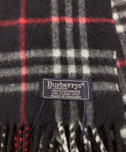 Burberry's（バーバリーズ）Burberry's (バーバリーズ) カシミヤストール ブラックの古着・服飾アイテム