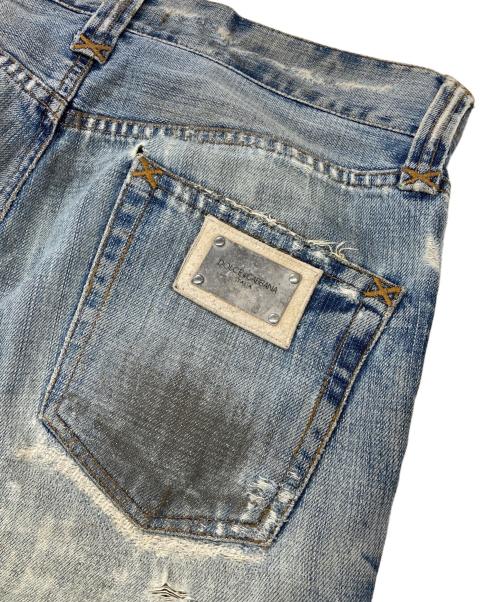 DOLCE & GABBANA（ドルチェ＆ガッバーナ）DOLCE & GABBANA (ドルチェ＆ガッバーナ) ワッペンデニムパンツ インディゴ サイズ:48の古着・服飾アイテム