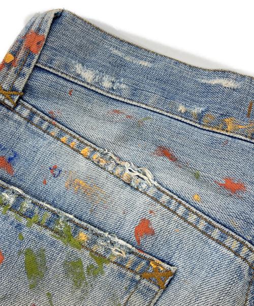DOLCE & GABBANA（ドルチェ＆ガッバーナ）DOLCE & GABBANA (ドルチェ＆ガッバーナ) ペイント加工ダメージデニムパンツ インディゴ サイズ:44の古着・服飾アイテム