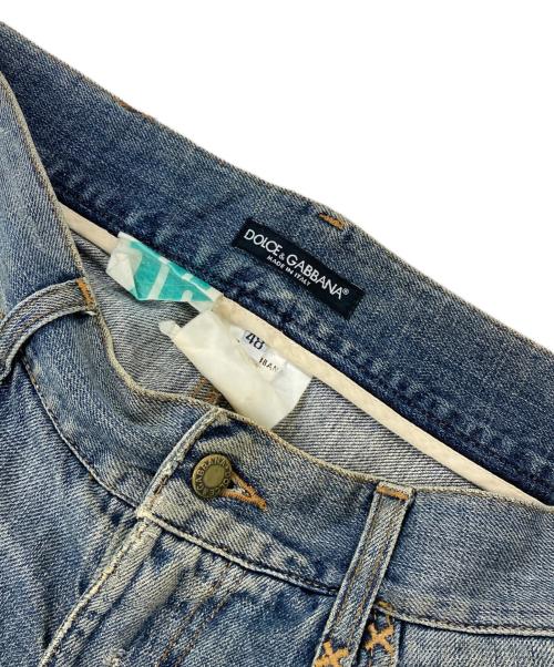 DOLCE & GABBANA（ドルチェ＆ガッバーナ）DOLCE & GABBANA (ドルチェ＆ガッバーナ) ダメージ加工デニムパンツ インディゴ サイズ:48の古着・服飾アイテム