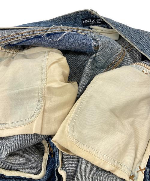 DOLCE & GABBANA（ドルチェ＆ガッバーナ）DOLCE & GABBANA (ドルチェ＆ガッバーナ) ダメージ加工デニムパンツ インディゴ サイズ:48の古着・服飾アイテム