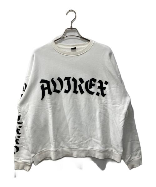 AVIREX（アヴィレックス）AVIREX (アヴィレックス) キルトロゴスウェット ホワイト サイズ:Lの古着・服飾アイテム