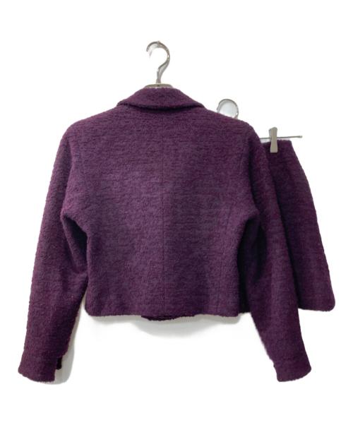 CHANEL（シャネル）CHANEL (シャネル) ツイードセットアップ パープル サイズ:40の古着・服飾アイテム