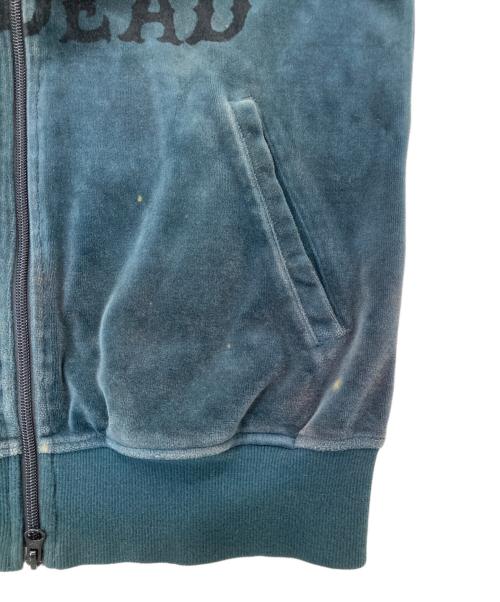 PPFM（ピーピーエフエム）PPFM (ピーピーエフエム) ダブルジップアップベロアジャケット グリーン サイズ:2の古着・服飾アイテム