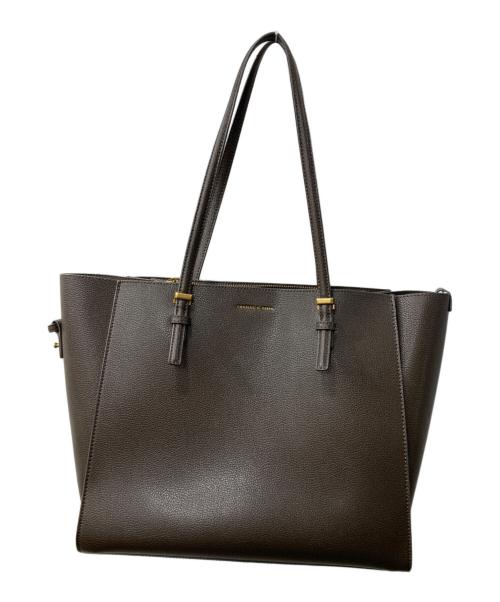 CHARLES & KEITH（チャールズアンドキース）CHARLES & KEITH (チャールズアンドキース) サンサ クラシックダブルハンドルトートバッグ ブラウンの古着・服飾アイテム