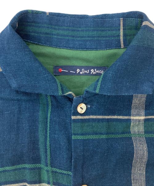 Pal'las Palace（パラスパレス）PAL'LAS PALACE (パラスパレス) チェックロングシャツ ネイビー サイズ:2の古着・服飾アイテム