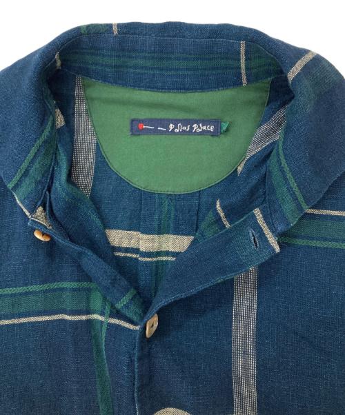 Pal'las Palace（パラスパレス）PAL'LAS PALACE (パラスパレス) チェックロングシャツ ネイビー サイズ:2の古着・服飾アイテム