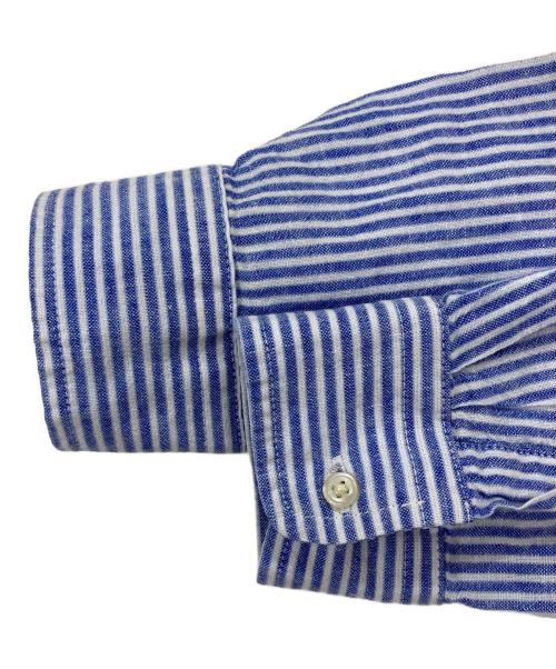 POLO RALPH LAUREN（ポロ・ラルフローレン）POLO RALPH LAUREN (ポロ・ラルフローレン) リネン混ストライプシャツ ブルー サイズ:Mの古着・服飾アイテム