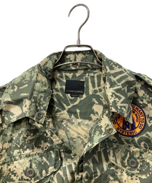 Hysteric Glamour（ヒステリックグラマー）Hysteric Glamour (ヒステリックグラマー) 迷彩柄シャツ カーキ サイズ:Mの古着・服飾アイテム
