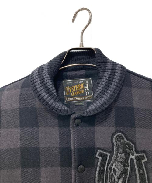 Hysteric Glamour（ヒステリックグラマー）Hysteric Glamour (ヒステリックグラマー) HORSE SHOE ワッペン付レザースリーブスタジャン ブラック サイズ:Mの古着・服飾アイテム