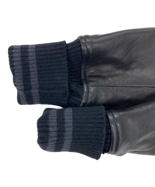 Hysteric Glamour（ヒステリックグラマー）Hysteric Glamour (ヒステリックグラマー) HORSE SHOE ワッペン付レザースリーブスタジャン ブラック サイズ:Mの古着・服飾アイテム