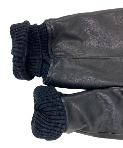 Hysteric Glamour（ヒステリックグラマー）Hysteric Glamour (ヒステリックグラマー) HORSE SHOE ワッペン付レザースリーブスタジャン ブラック サイズ:Mの古着・服飾アイテム