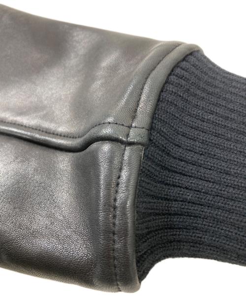 Hysteric Glamour（ヒステリックグラマー）Hysteric Glamour (ヒステリックグラマー) HORSE SHOE ワッペン付レザースリーブスタジャン ブラック サイズ:Mの古着・服飾アイテム