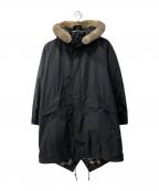 BURBERRY BLACK LABELバーバリーブラックレーベル）の古着「ライナー付モッズコート」｜ブラック