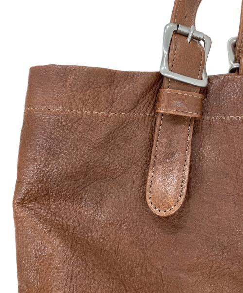 SLOW（スロウ）SLOW (スロウ) レザートートバッグ/Fino - Tote Bag - L ブラウンの古着・服飾アイテム
