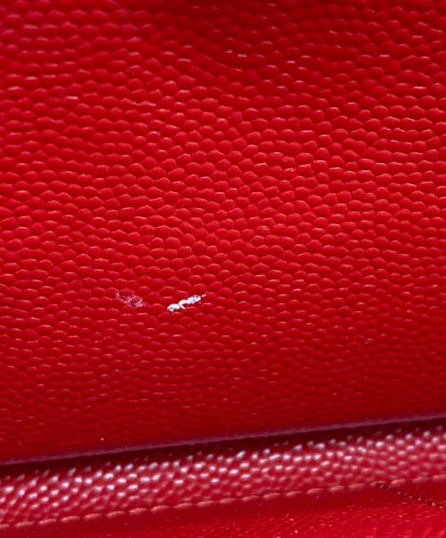 Saint Laurent Paris（サンローランパリ）Saint Laurent Paris (サンローランパリ) ラウンドファスナー長財布 レッドの古着・服飾アイテム