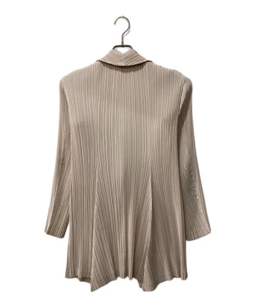 ISSEY MIYAKE FETE（イッセイミヤケフェット）ISSEY MIYAKE FETE (イッセイミヤケフェット) プリーツカーディガン ベージュ サイズ:2の古着・服飾アイテム