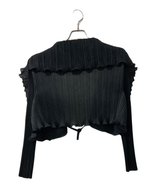 PLEATS PLEASE（プリーツプリーズ）PLEATS PLEASE (プリーツプリーズ) プリーツカーディガン ブラック サイズ:3の古着・服飾アイテム