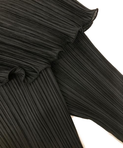 PLEATS PLEASE（プリーツプリーズ）PLEATS PLEASE (プリーツプリーズ) プリーツカーディガン ブラック サイズ:3の古着・服飾アイテム