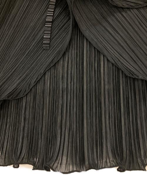 PLEATS PLEASE（プリーツプリーズ）PLEATS PLEASE (プリーツプリーズ) プリーツカーディガン ブラック サイズ:3の古着・服飾アイテム