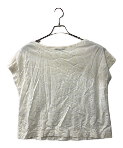 ISSEY MIYAKE（イッセイミヤケ）ISSEY MIYAKE (イッセイミヤケ) 幾何学模様カットソー ベージュ サイズ:3の古着・服飾アイテム
