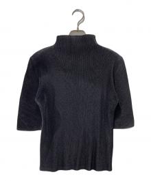 PLEATS PLEASE（プリーツプリーズ）の古着「ハイネックカットソー」｜ブラック