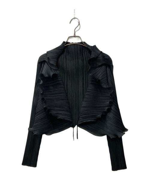 PLEATS PLEASE（プリーツプリーズ）PLEATS PLEASE (プリーツプリーズ) プリーツジャケット ブラック サイズ:3の古着・服飾アイテム