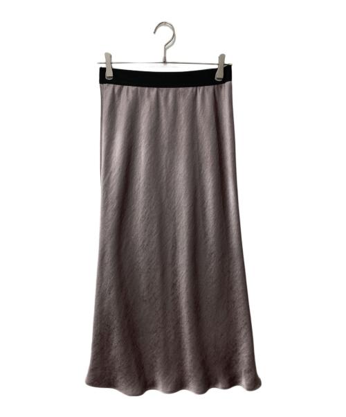 NOLLEY'S（ノーリーズ）NOLLEY'S (ノーリーズ) ウォッシャブルサテンナロースカート グレー サイズ:38の古着・服飾アイテム