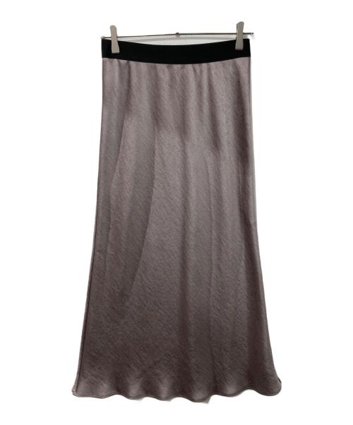NOLLEY'S（ノーリーズ）NOLLEY'S (ノーリーズ) ウォッシャブルサテンナロースカート グレー サイズ:38の古着・服飾アイテム