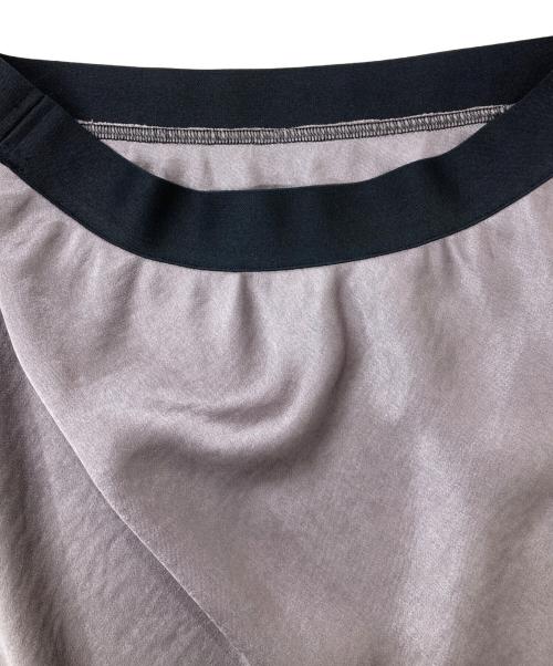 NOLLEY'S（ノーリーズ）NOLLEY'S (ノーリーズ) ウォッシャブルサテンナロースカート グレー サイズ:38の古着・服飾アイテム