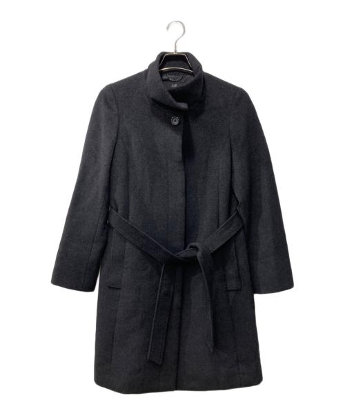 23区（ニジュウサンク）23区 (ニジュウサンク) スタンドカラーコート グレー サイズ:38の古着・服飾アイテム