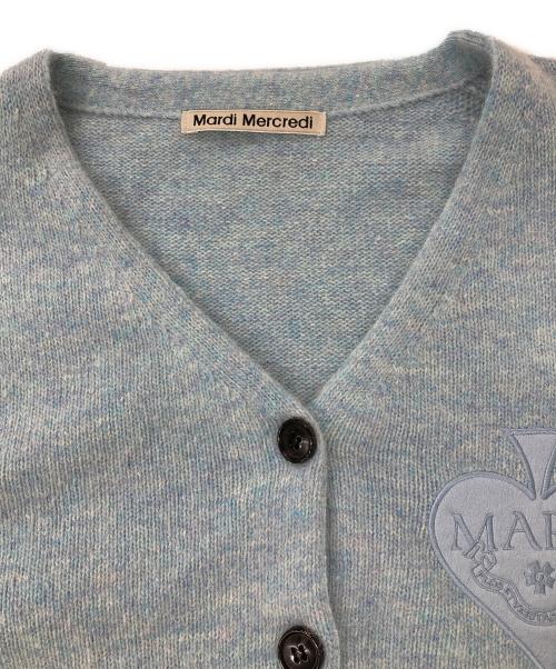 Mardi Mercredi（マルディメクルディ）Mardi Mercredi (マルディメクルディ) ニットカーディガン ブルー サイズ:Freeの古着・服飾アイテム