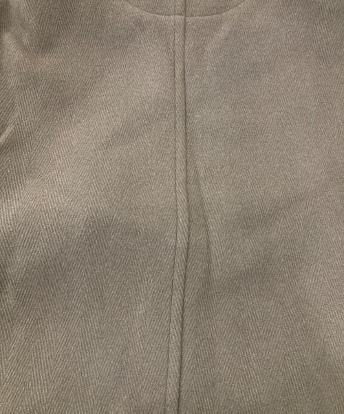 MACPHEE（マカフィー）MACPHEE (マカフィー) ウールヘリンボーン ワイドスリーブハーフコート ブラウン サイズ:36の古着・服飾アイテム