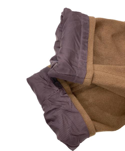 MACPHEE（マカフィー）MACPHEE (マカフィー) ウールヘリンボーン ワイドスリーブハーフコート ブラウン サイズ:36の古着・服飾アイテム