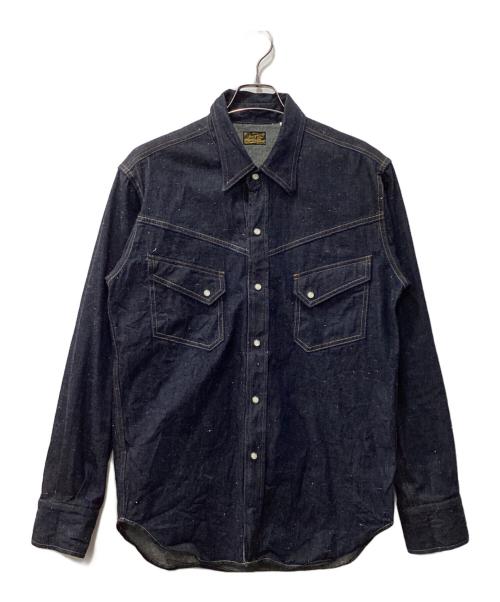 BURGUS PLUS（バーガスプラス）BURGUS PLUS (バーガスプラス) デニムウエスタンシャツ インディゴ サイズ:XLの古着・服飾アイテム