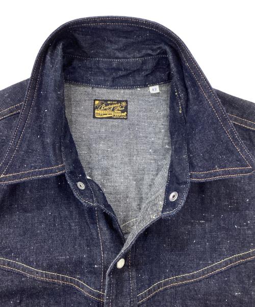BURGUS PLUS（バーガスプラス）BURGUS PLUS (バーガスプラス) デニムウエスタンシャツ インディゴ サイズ:XLの古着・服飾アイテム