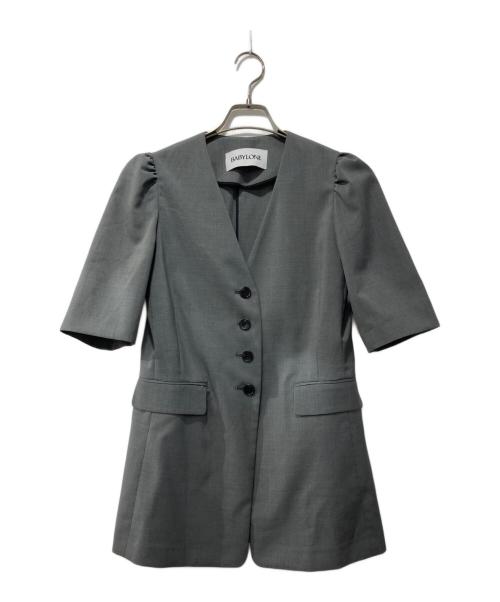 BABYLONE（バビロン）BABYLONE (バビロン) 5分袖パフスリーブジャケット グレー サイズ:36の古着・服飾アイテム