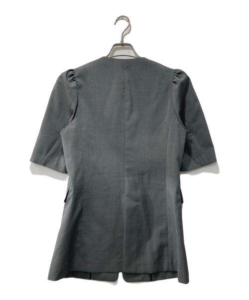 BABYLONE（バビロン）BABYLONE (バビロン) 5分袖パフスリーブジャケット グレー サイズ:36の古着・服飾アイテム
