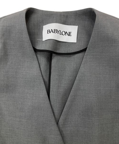 BABYLONE（バビロン）BABYLONE (バビロン) 5分袖パフスリーブジャケット グレー サイズ:36の古着・服飾アイテム