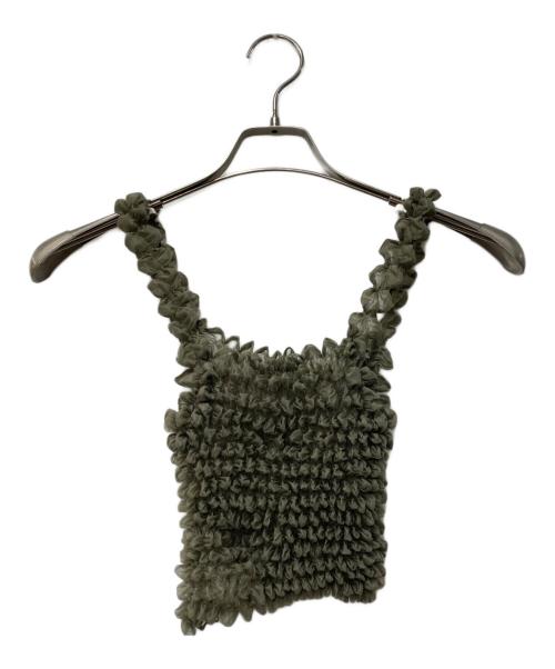 LEINWANDE（ラインヴァンド）LEINWANDE (ラインヴァンド) Poko Poko Camisole ポコポコキャミソール カーキ サイズ:Fの古着・服飾アイテム