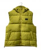 RVCAルーカ）の古着「VISOR HOODED PUFFER VEST/中綿ベスト」｜イエロー