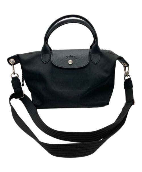 LONGCHAMP（ロンシャン）LONGCHAMP (ロンシャン) ハンドバッグ/ プリアージュエナジー S トップハンドルバッグ ブラックの古着・服飾アイテム